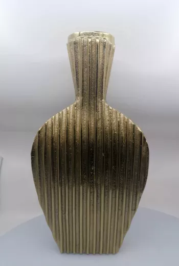 Zlatá metálová váza 23x5x41 cm