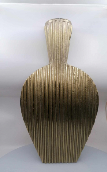 Zlatá metálová váza 28x6,5x51 cm