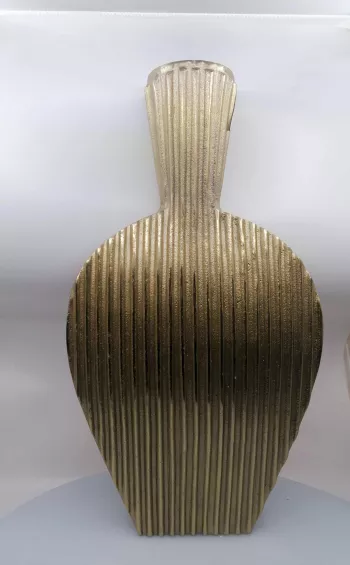 Zlatá metálová váza 28x6,5x51 cm