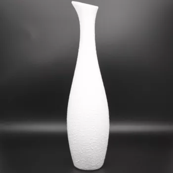 Podlahová keramická váza, biela 