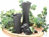 Keramická váza v oválnom tvare, čierna 10x30x13cm