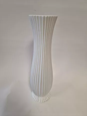 Podlahová váza, biela, 58 cm