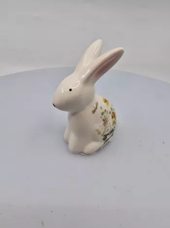 Dekoračný zajac, svetlý, 11 cm