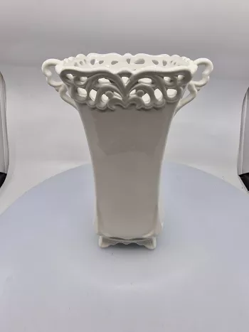 Biela keramická váza, 26x14x14 cm
