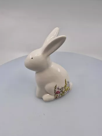 Dekoračný zajac, svetlý, 16 cm