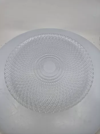 Klubový tanier, sklenený, priehľadný, 33 cm