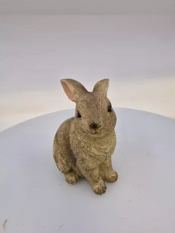 Dekoračný zajac, hnedý, 13x10 cm