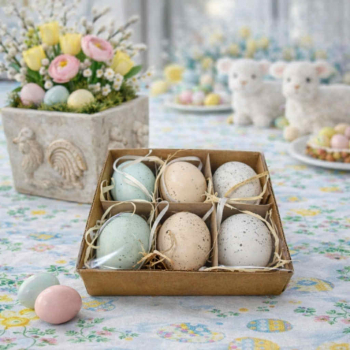 Veľkonočné vajíčka, viacfarebné, 6 ks v balení