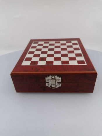 Vínový šachovnicový set 15x17x5cm