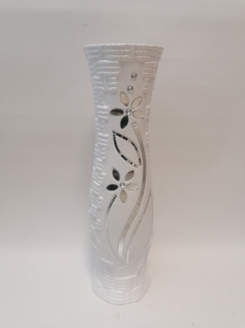 Podlahová biela váza 60cm