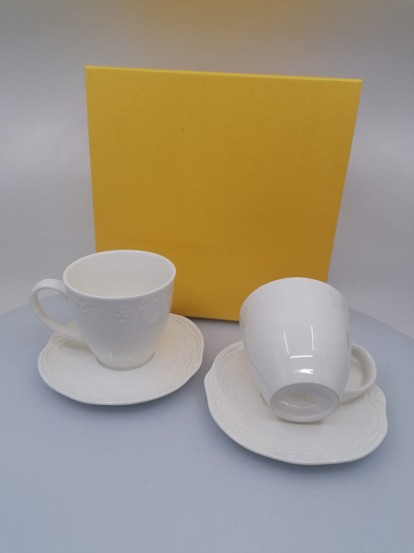 Porcelánové šálky biele, 2set