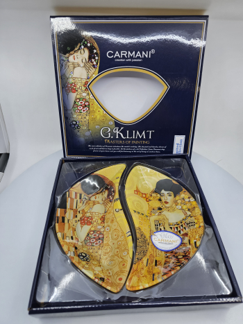 Sklenená tácka, dekoratívna, G. Klimt