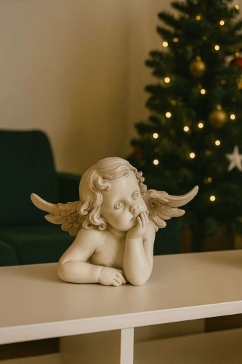 Anjel, svetlý, 13x23x8 cm