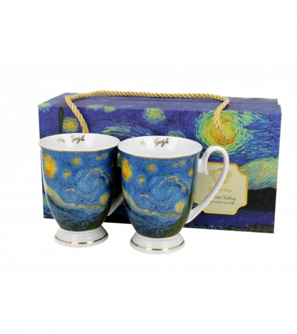 Sada hrnčekov STARRY NIGHT, modré, 2 ks v sade