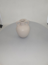 Keramická váza, biela, 16 cm