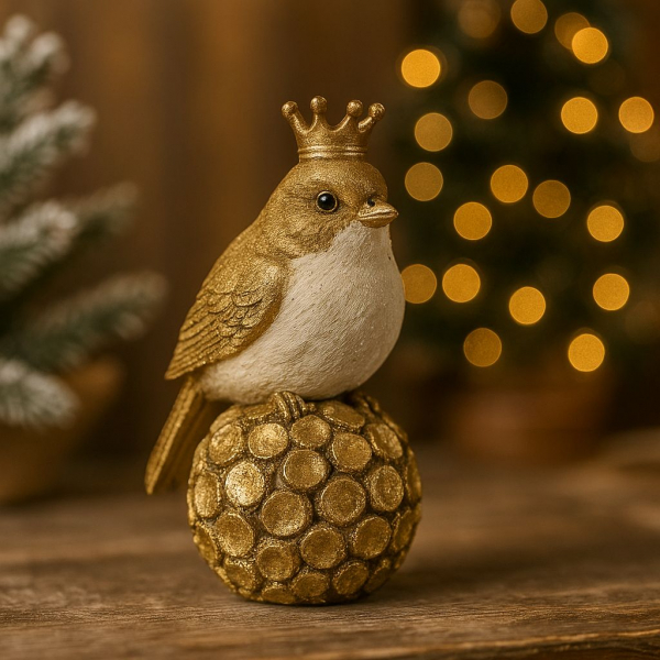 Figúrka vtáčik, svetlá, 13 cm