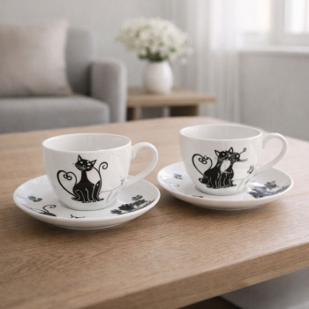 2set šálky mačky, CAT WORLD, 250ml