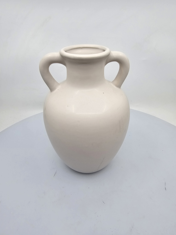 Keramická váza - džbán, svetlá, 20 cm 