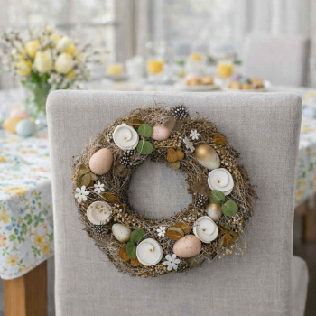 Veľkonočný veniec s vajíčkami, 33x8 cm