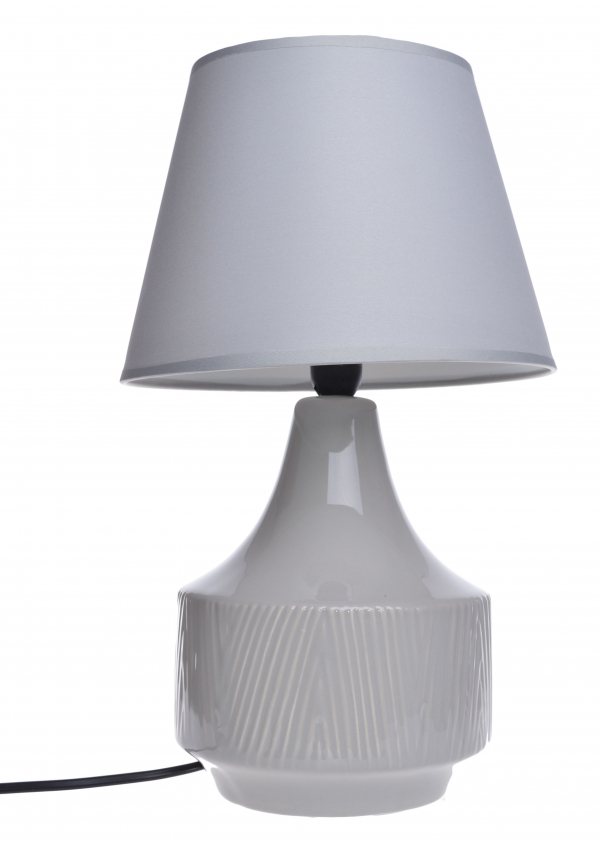 Lampa, keramická, béžová, 22x22x36 cm