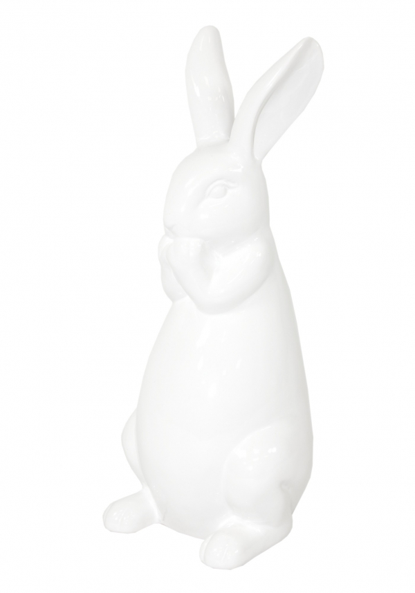 Figúrka zajačik, biela, 29x11x11,5 cm