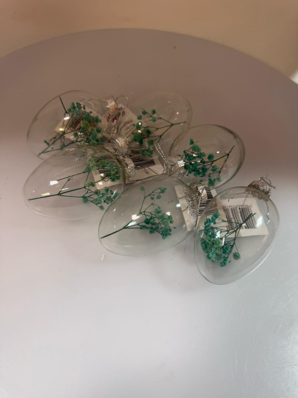 Veľkonočné vajíčka, číre - zelené, 7 ks v sade