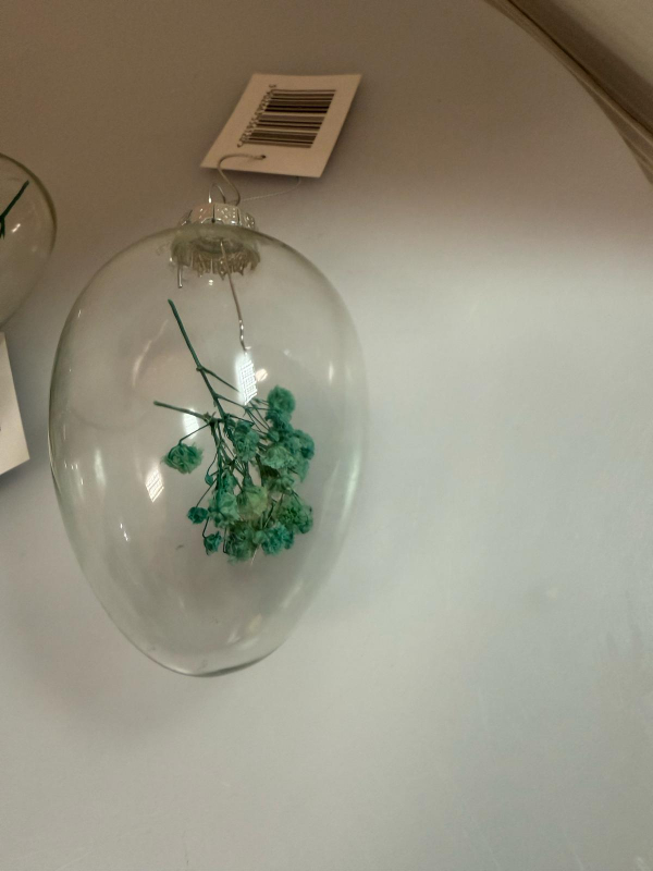 Veľkonočné vajíčka, číre - zelené, 7 ks v sade