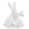 Figúrka zajačikovia, biely, 25x21x11 cm