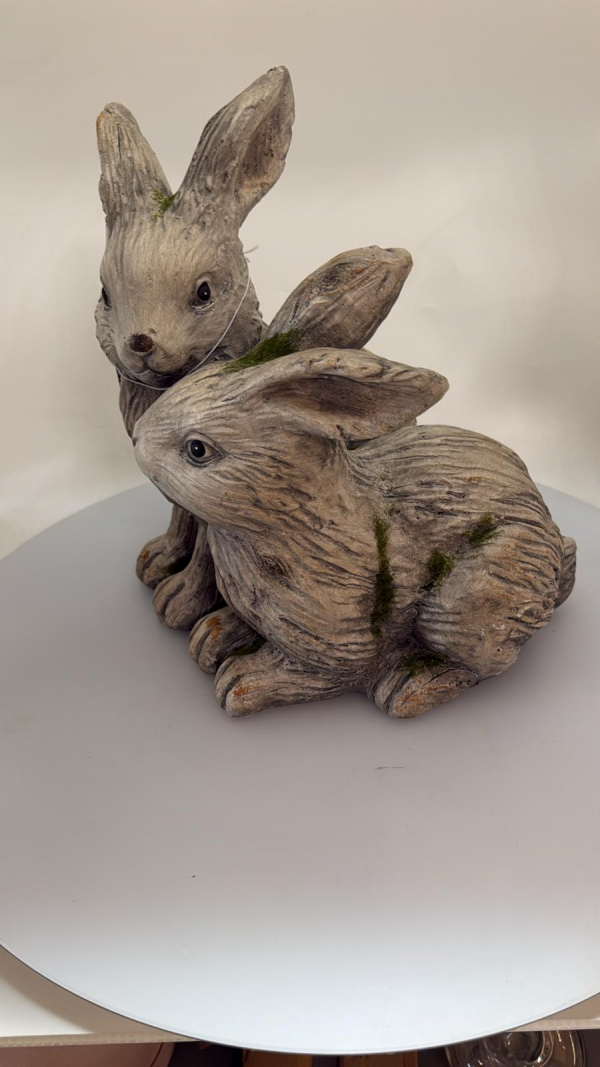 Figúrka zajačikovia sivý, 26x25x31 cm