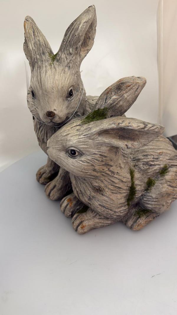 Figúrka zajačikovia sivý, 26x25x31 cm