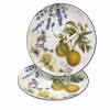 Porcelánové taniere, dekorované, svetlé, 2 ks v balení