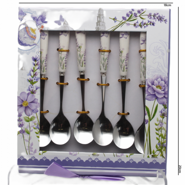 Sada lyžičiek do kávy, LAVANDER, 6 ks 