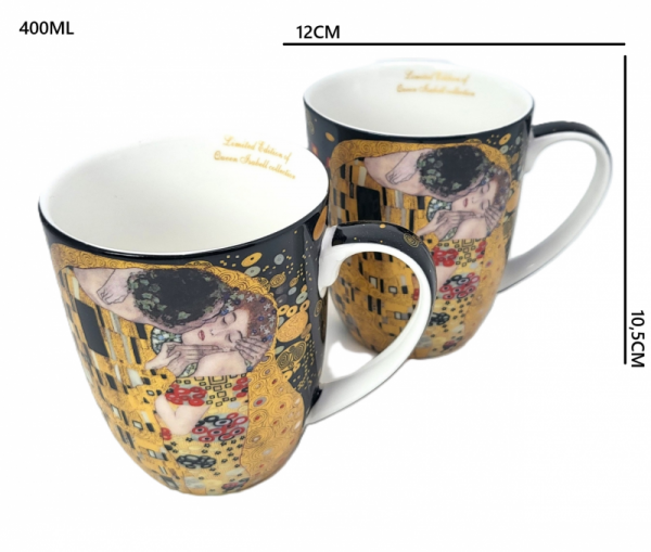 Sada dvoch hrnčekov, G. Klimt, bozk