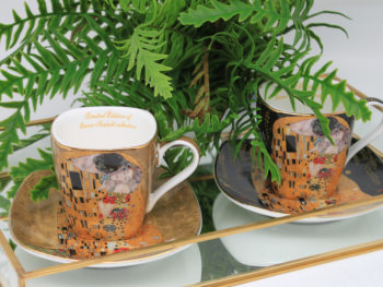 Sada espresso šálok s podšálkou, G. Klimt, THE KISS, 100 ml