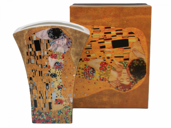 Váza, G. Klimt, BOZK, 20x6,5x15 cm, svetlohnedá