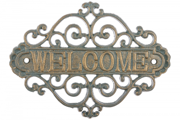 Závesná tabuľa WELCOME, modrá 