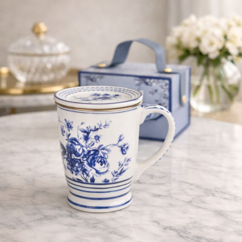 Hrnček so zaparovačom, kvetinový, 400 ml