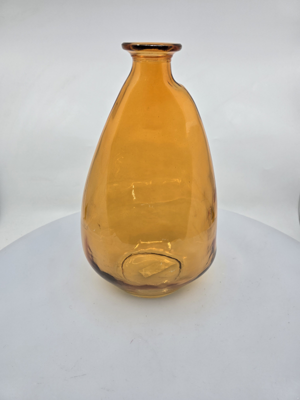 Sklenená váza, oranžová, 26 cm