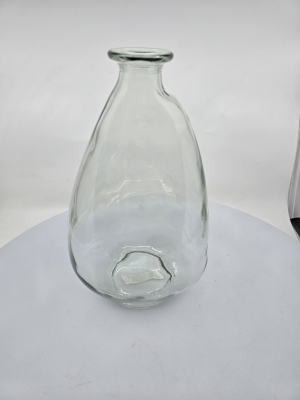 Sklenená váza, čírá, 26 cm