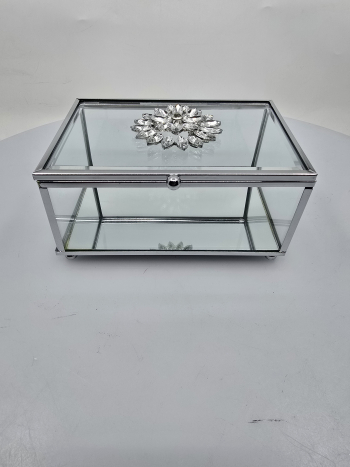 Krabička na bižutériu, sklenená