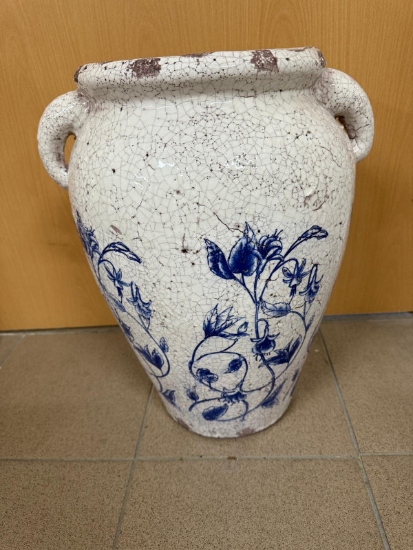 Keramická, dekorovaná váza, 50x30 cm