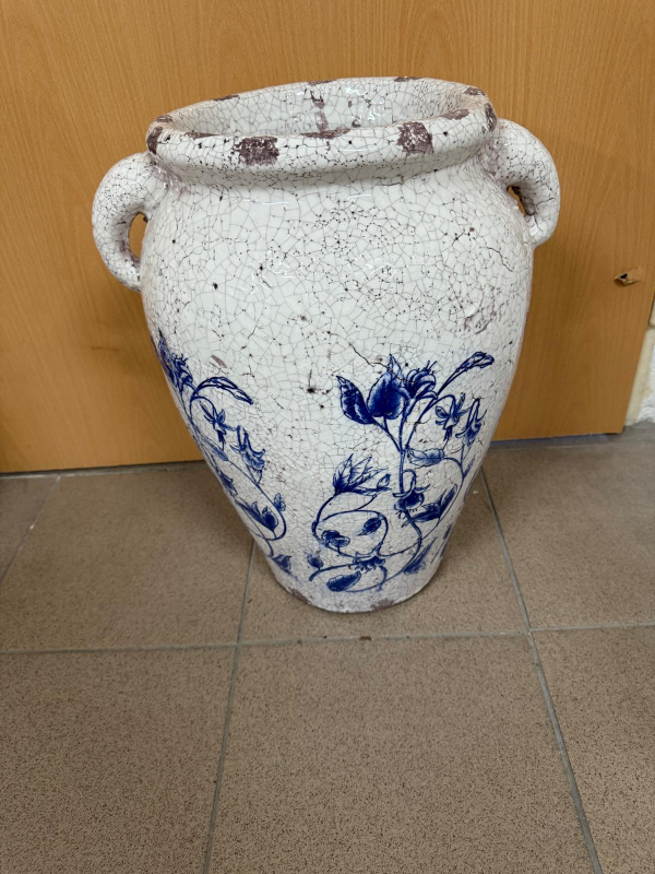 Keramická, dekorovaná váza, 50x30 cm