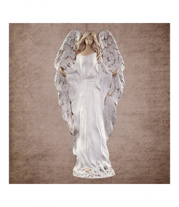 Dekoračný anjel GLORIA, sádrový, 43 cm