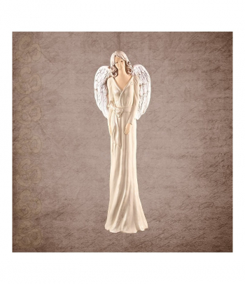 Dekoračný sádrový anjel KINGA, 42x13 cm