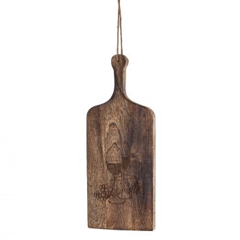 Dekoračné denko, drevené, tmavohnedé, 38x15x2 cm
