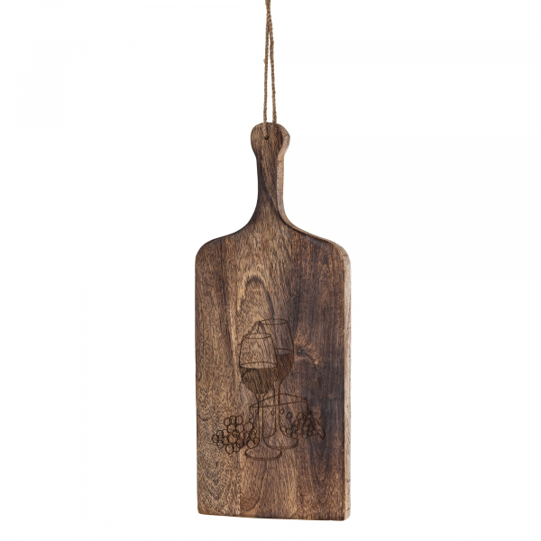 Dekoračné denko, drevené, tmavohnedé, 38x15x2 cm