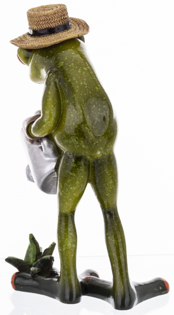 Figurína, žabka, záhradkár, 16x9,5x8 cm