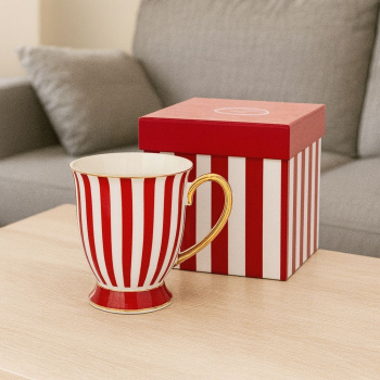 Hrnček, bielo-červený