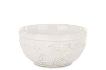 Šalátová misa, porcelánová, svetlá, dekorovaná