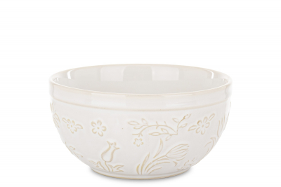 Šalátová misa, porcelánová, svetlá, dekorovaná